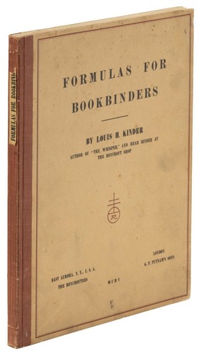 1905 louis kinder - formulas, for
