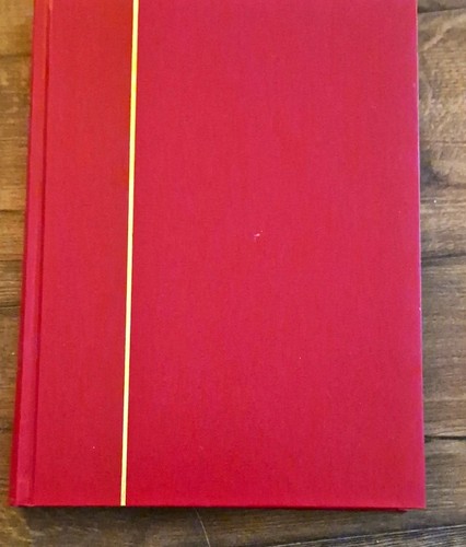 Red bound stamp stock - stamp, book